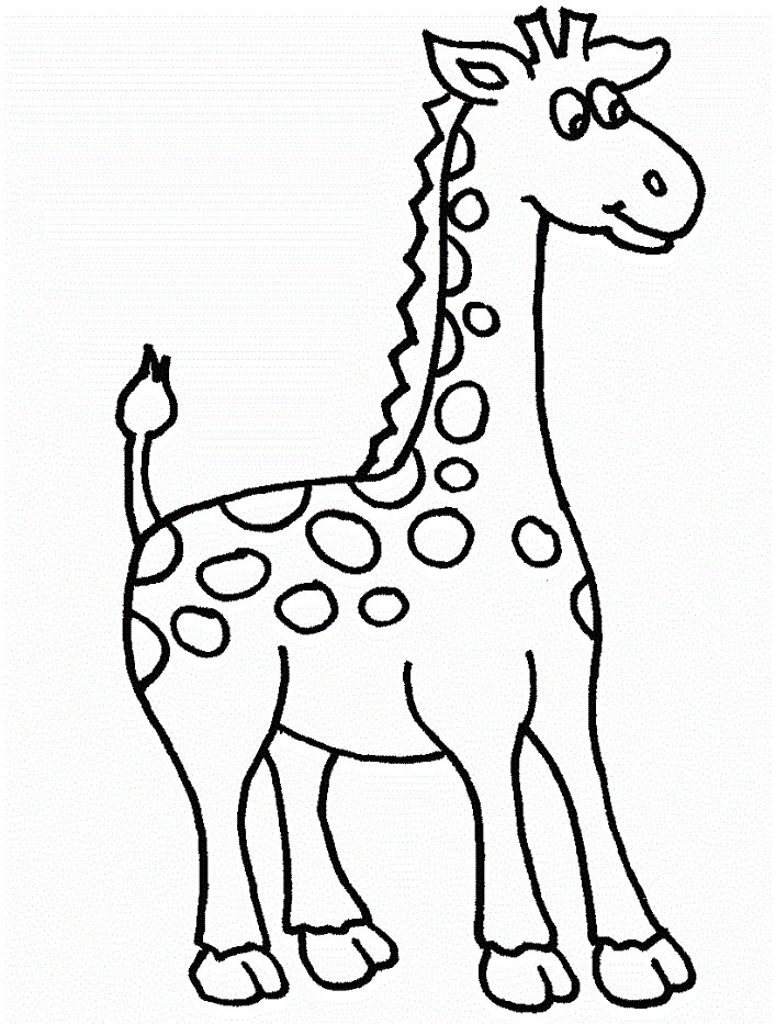 Animal Colouring Pages: Giraffes Coloring Pages
