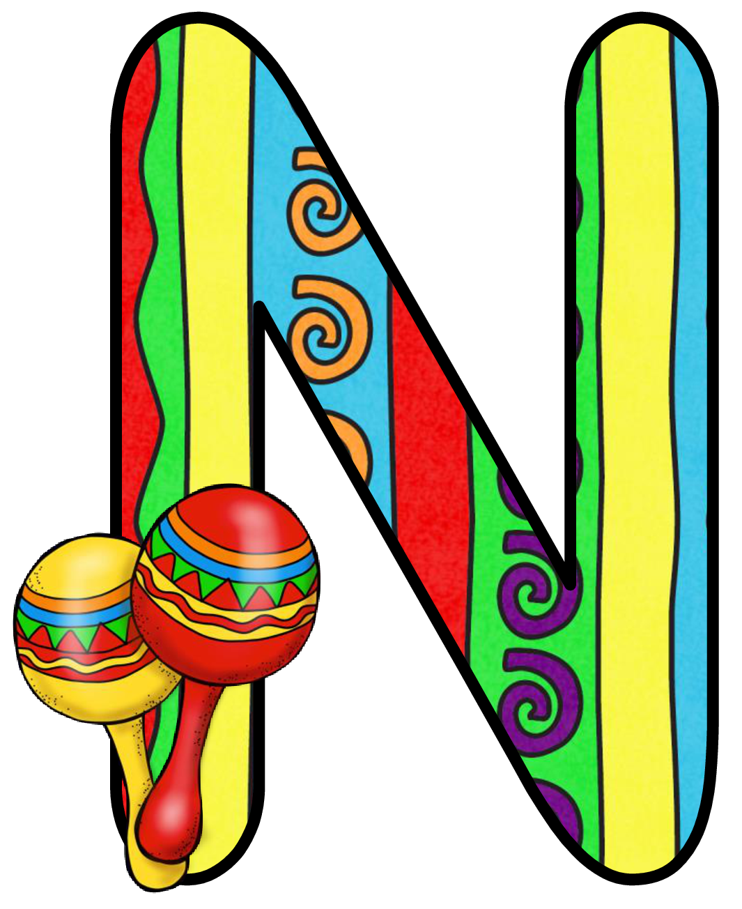 Abecedario Con Maracas Maracas Alphabet Oh My Alfabetos Maracas My