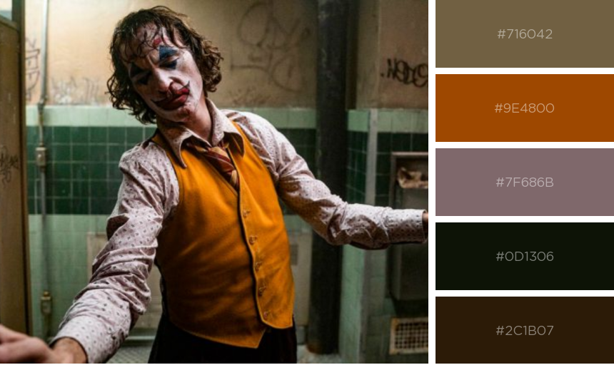 Paleta de cores do filme Coringa Paleta de cores do filme Coringa - Joker