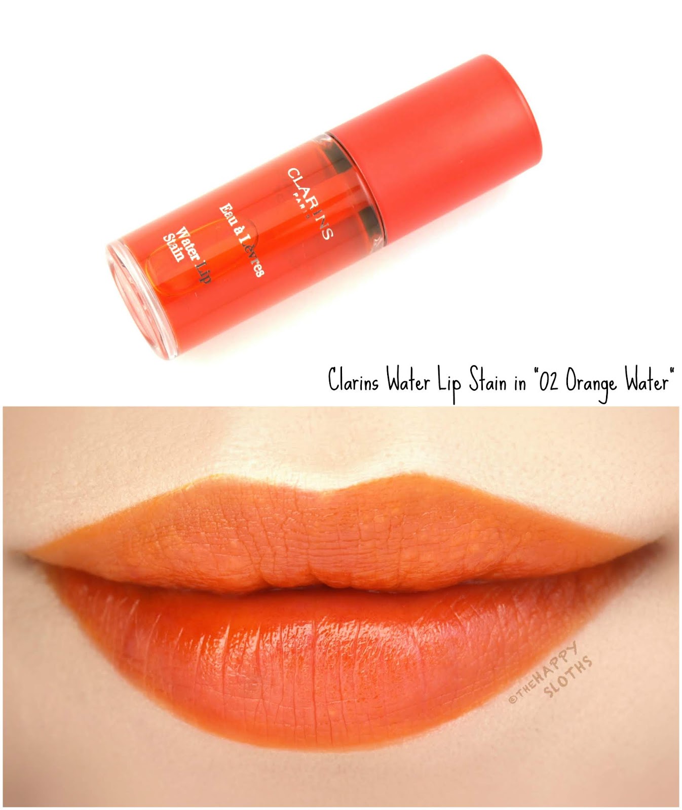 Clarins | Water Lip Stain in "02 Orange Water": Review and Swatches