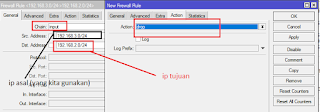 Cara blok paket icmp untuk interface ip tertentu