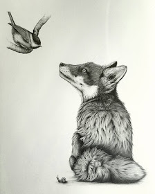 02-Bird-Fox-and-Snail-Kerry-Jane-Detailed-Black-and-White-Wildlife-Drawings-www-designstack-co