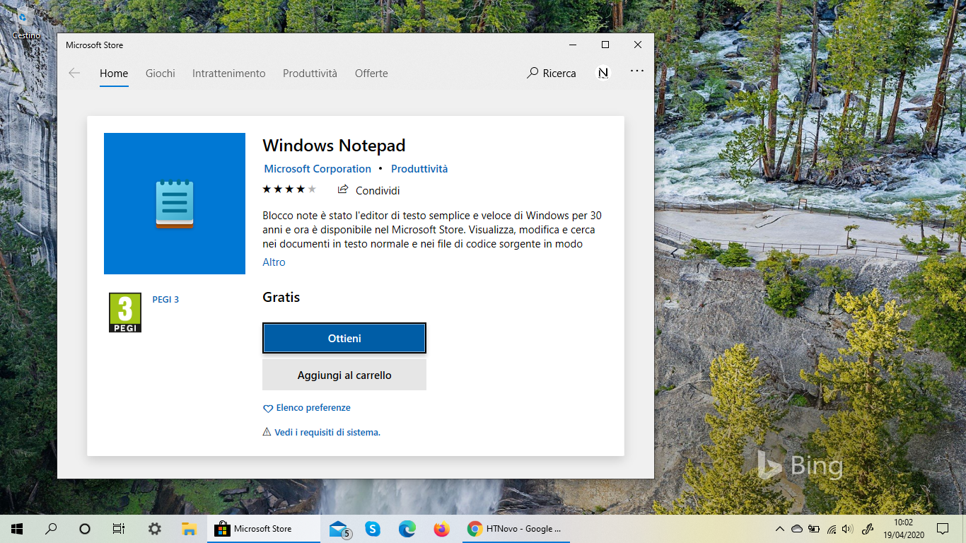 Download Windows Notepad da Microsoft Store