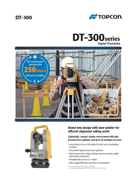 Brosur Alat Survey Theodolite Digital Topcon DT305 Laser Manado