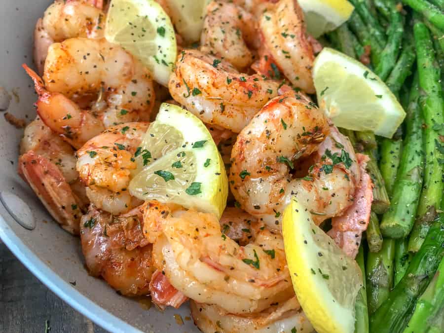 Lemon Garlic Butter Shrimp with Asparagus CookPed