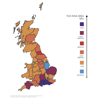Tick presence in the UK