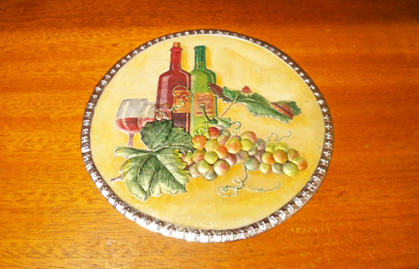 repujado aluminio decoupage servilleta volumen