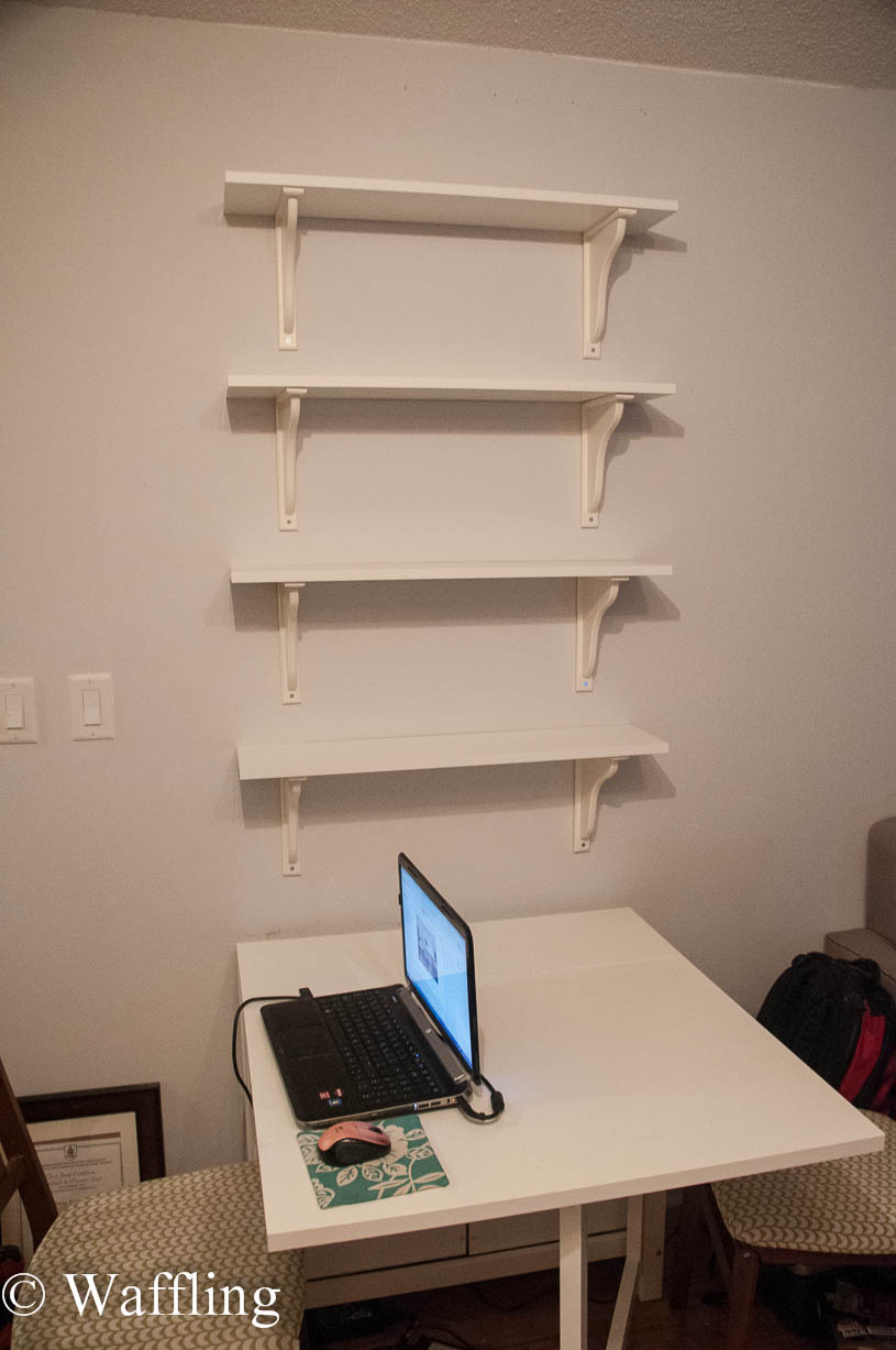 Waffling The Project That Nearly Killed Me {Hanging Shelves on a