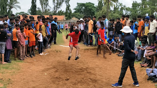 Darshan from BCH competing in the long jump event