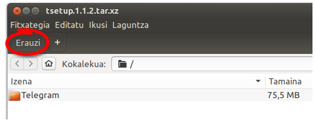 Luberri: Nola instalatu mahaigaineko Telegram Ubuntun