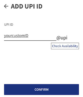 Add custom UPI ID