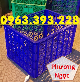 Sọt nhựa rỗng 8 bánh xe, sóng nhựa HS022, sọt nhựa đựng hàng 3327cdc13e12c74c9e03