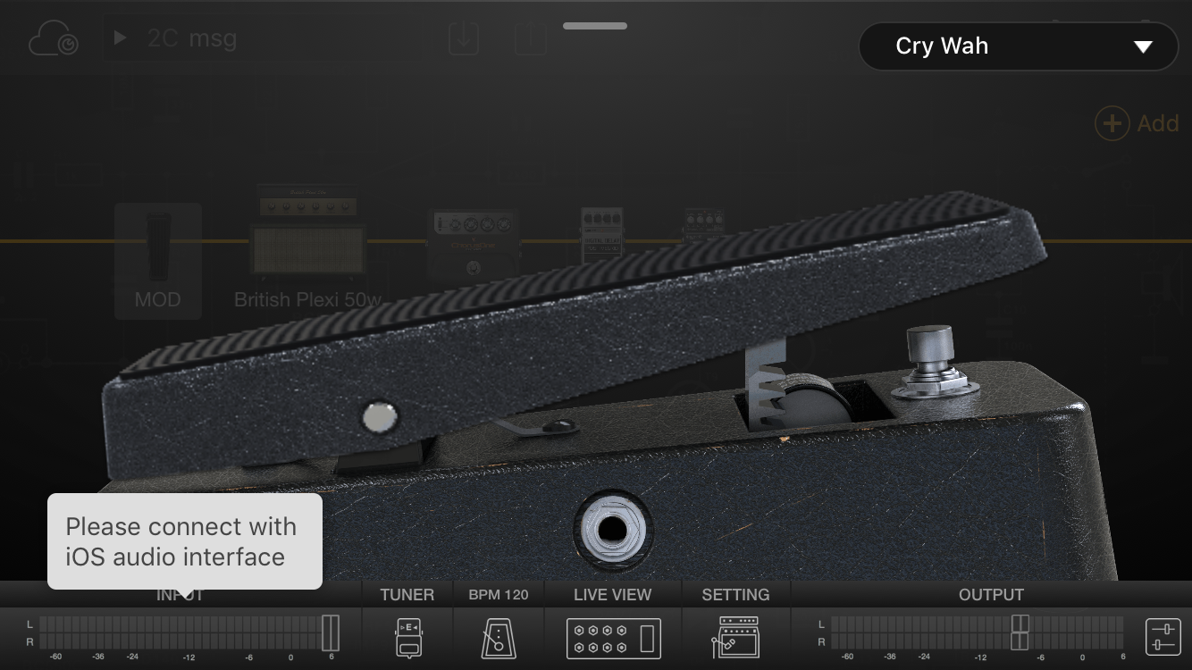BIAS FX Mobile にフットスイッチとペダルを接続 Bluff Guitar Players