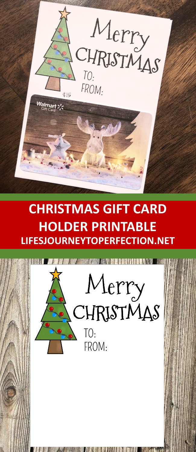 Life s Journey To Perfection Christmas Gift Card Holder Printables