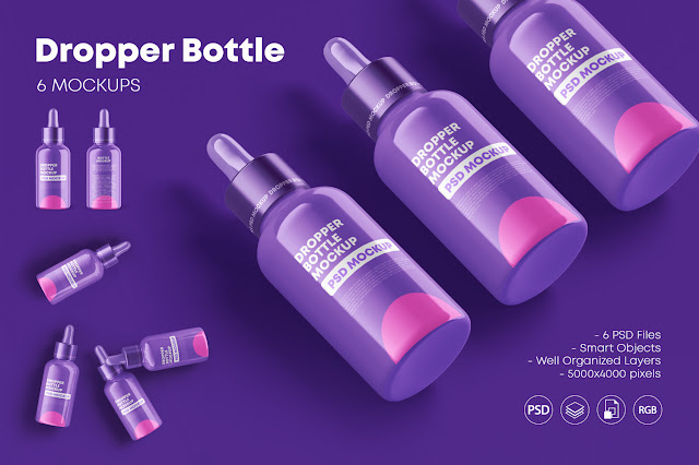 Download Glossy Dropper Bottle Mockup Set Yellowimages Mockups