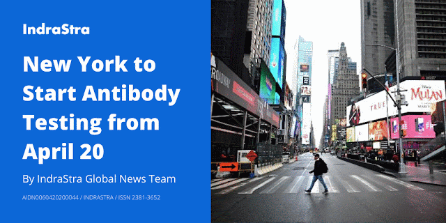 New York to Start Antibody Testing from April 20