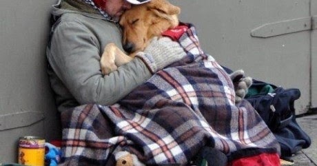 Homeless in America: A Homeless Man and His Dog