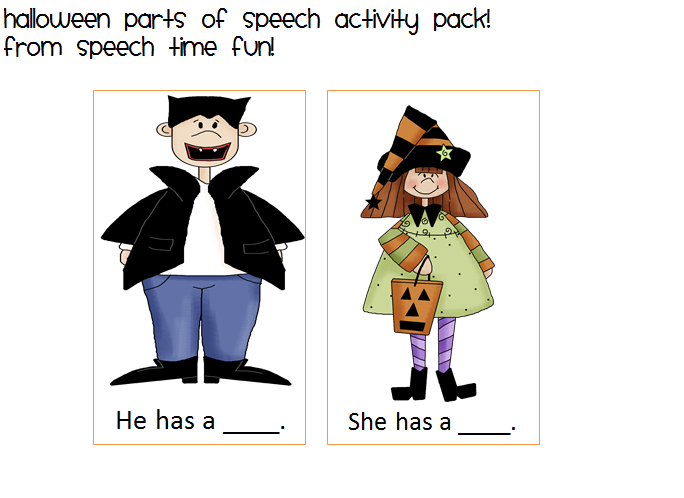 Speech Time Fun Halloween Parts Of Speech Activity Pack speech-time-fun-halloween-parts-of-speech-activity-pack