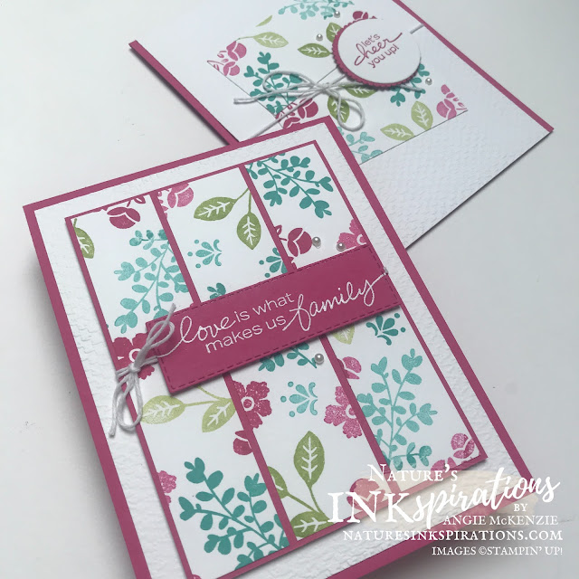 By Angie McKenzie for the Crafty Collaborations Crafty Challenge Blog Hop; Click READ or VISIT to go to my blog for details! Featuring the Lovely You Cling Stamp Set and the Tasteful Textile 3D Embossing Folder along with the Layering Circles Dies and the Stitiched Rectangles Dies from the 2021-2022 Annual Catalog by Stampin' Up!; #colorchallenge #brightscolorcollection #lovelyyou #layeringcircles #stitchedrectangles #bakerstwine #cheeryouupcards #simplecards #createyourownbackgrounds #cardtechniques #craftychallengebloghop #stampinup #naturesinkspirations #makingotherssmileonecreationatatime