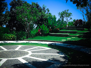 Beautiful Garden Yard Landscape In The Eco Park At Tangguwisia Village, North Bali, Indonesia