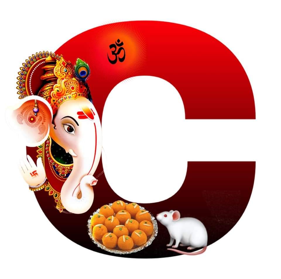 English Alphabets With Lord Krishna Image