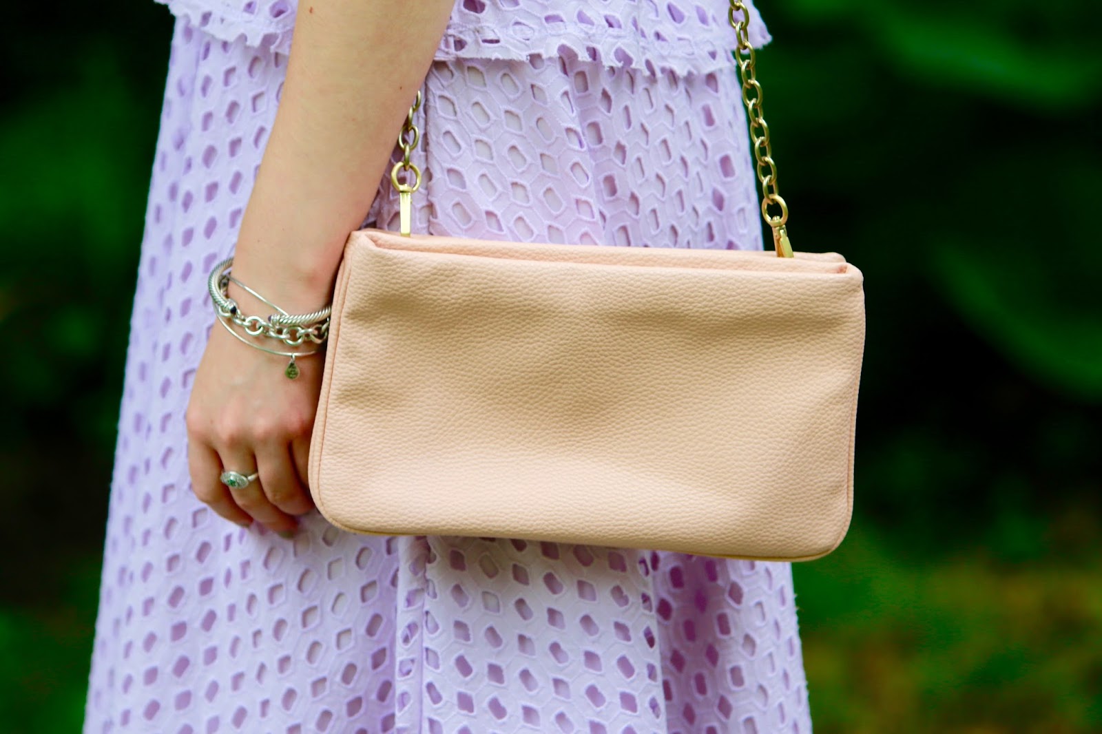 blush pink purse