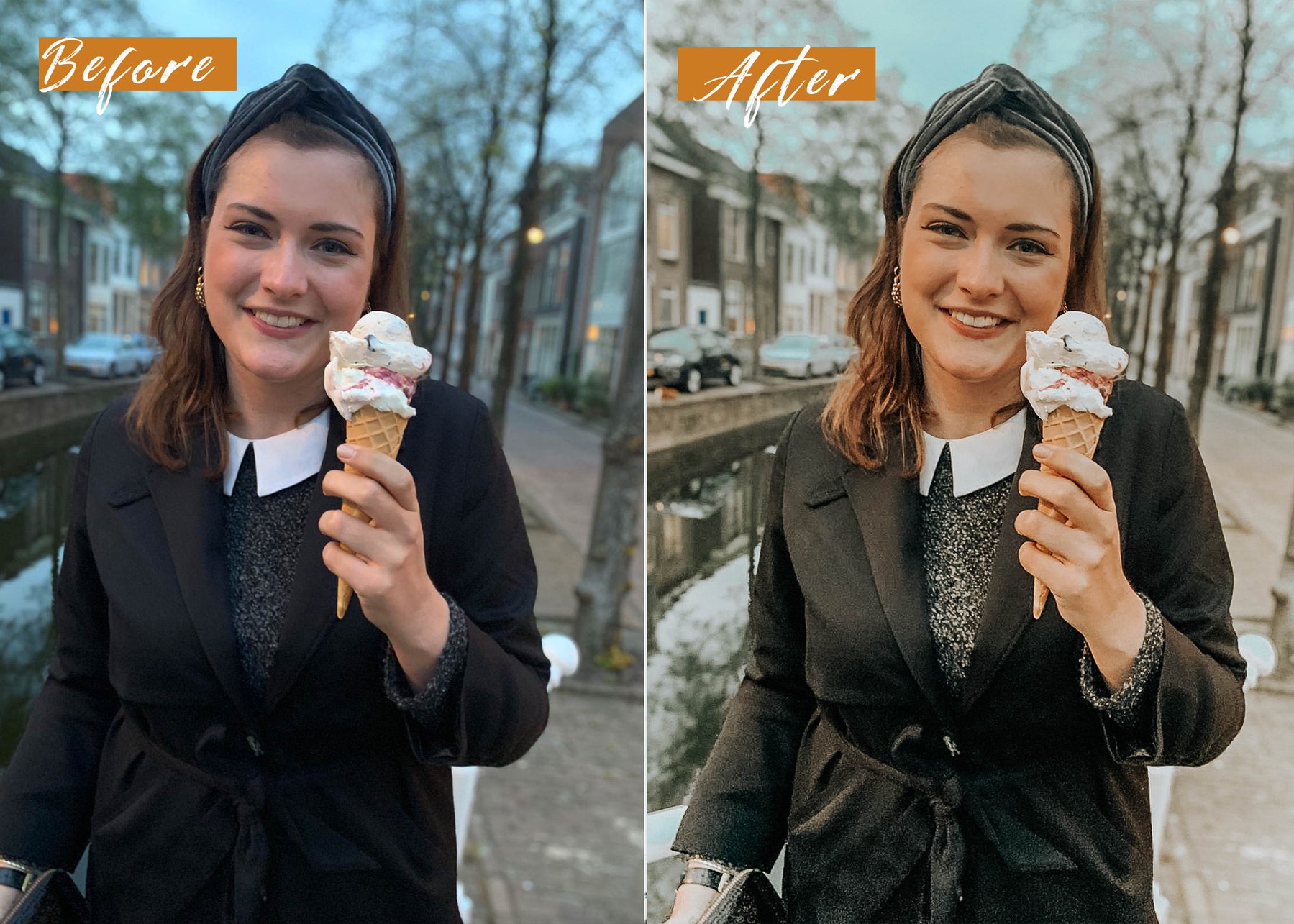 Instagram Presets Feed Màu Đẹp Dành Cho Lightroom Mobile – Mobile Lightroom Presets Bronze Glow (DNG)