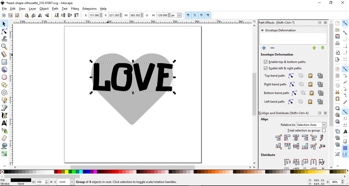 How to warp text into the shape of an object in Inkscape Design Bundles