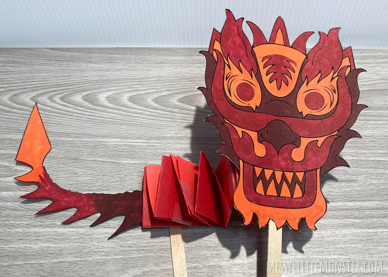 3 Fun and Easy Chinese New Year Dragon Puppets Messy Little Monster