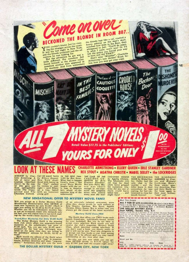 Sweet Freedom Doubleday Book Clubs ad copy triumphs of the 1950s