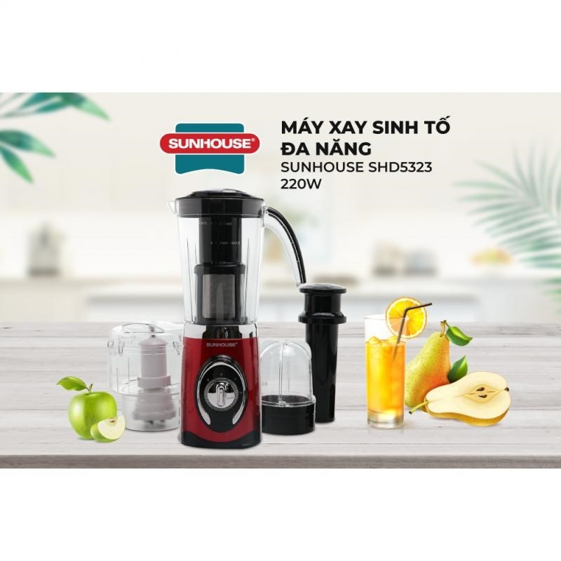 Máy say sinh tố Sunhouse chính hãng SHD5323 gia đình cao cấp, bảo hành 12 tháng