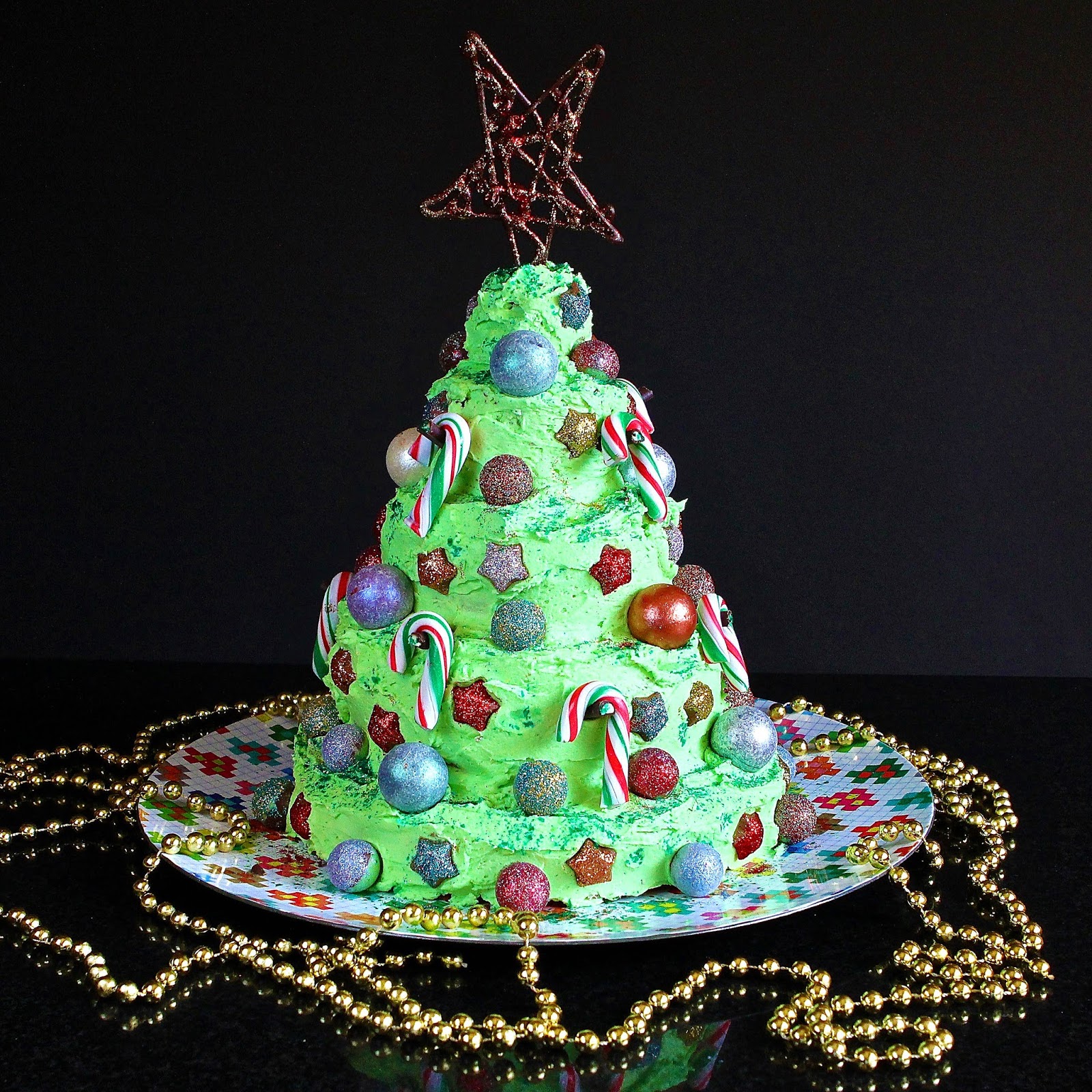 Gluten Free Alchemist: Layered Chocolate-Mint Christmas Tree Cake