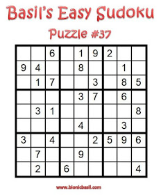 Basil's Easy Sudoku Puzzle #37 Brain Training with Cats ©BionicBasil® Downloadable Puzzle Fur Purrsonal Use Only