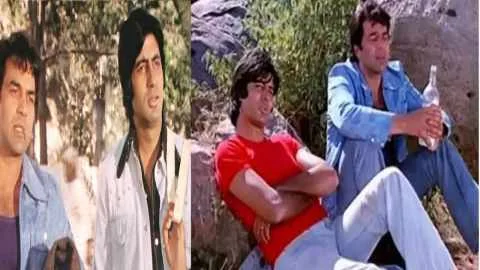 Apart-from-Dharmendra-Amitabh-Bachchan-has-also-worked-as-a-young-actor-with-Sunny-Deol