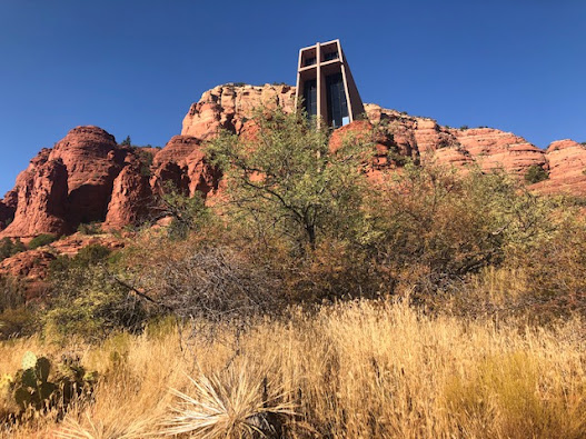 Photo of a cross at the Grand Canyon