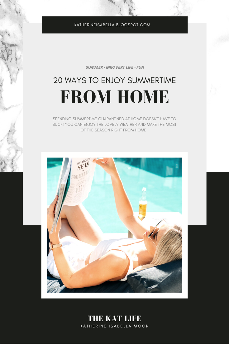 20 Ways To Enjoy Summertime At Home