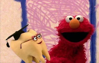 Elmo asks Wisdom Tooth some questions. Sesame Street Elmo's World Teeth Interview