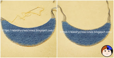 Collar babero stencil frutas paso 4