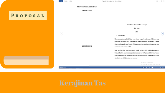 Pdf Contoh Proposal Kerajinan Tas Tentang Proposal