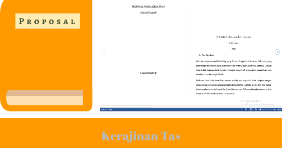 Pdf Contoh Proposal Kerajinan Tas Tentang Proposal