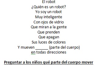 Recursos para docentes de educación física Cancún: Canción "El robot" (propuesta para de lluvia)