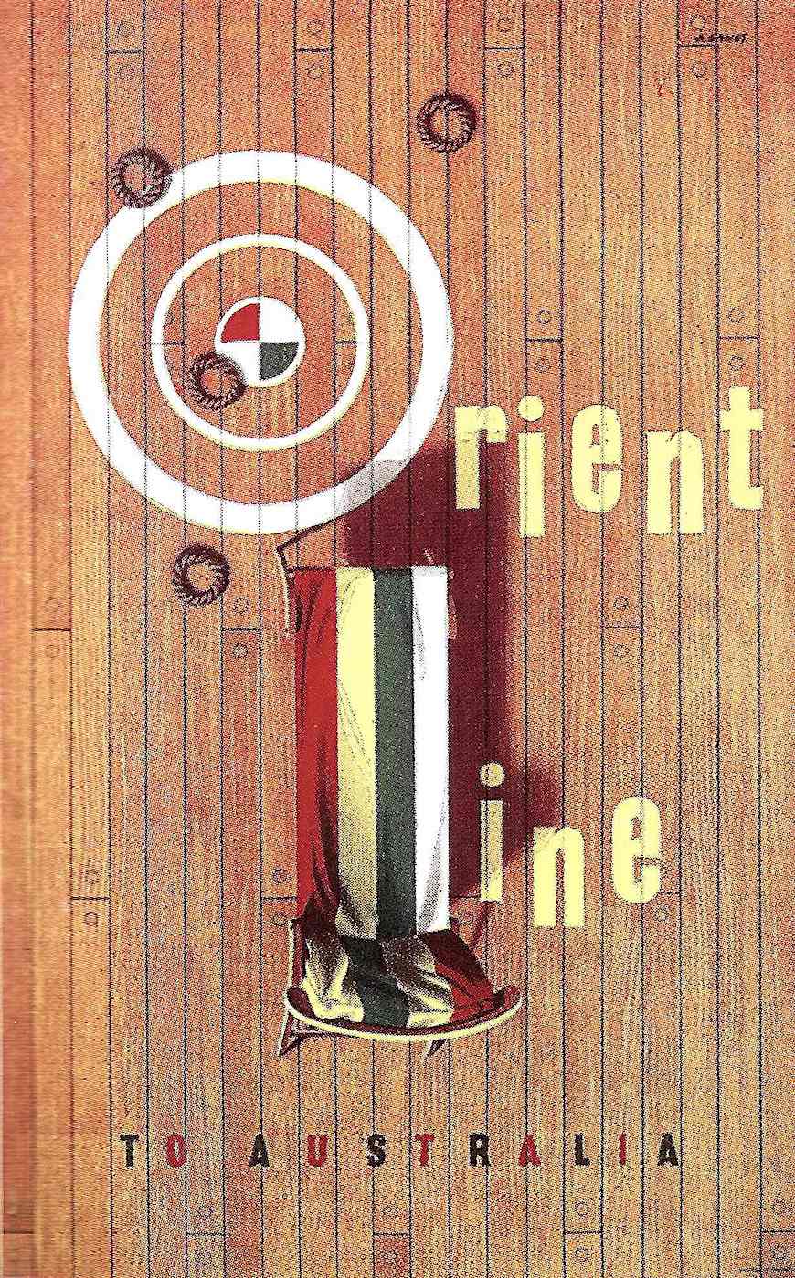 Abram Games 1954 an Abram Games poster illustration, 1954 Orient line to Australia, a deck chair