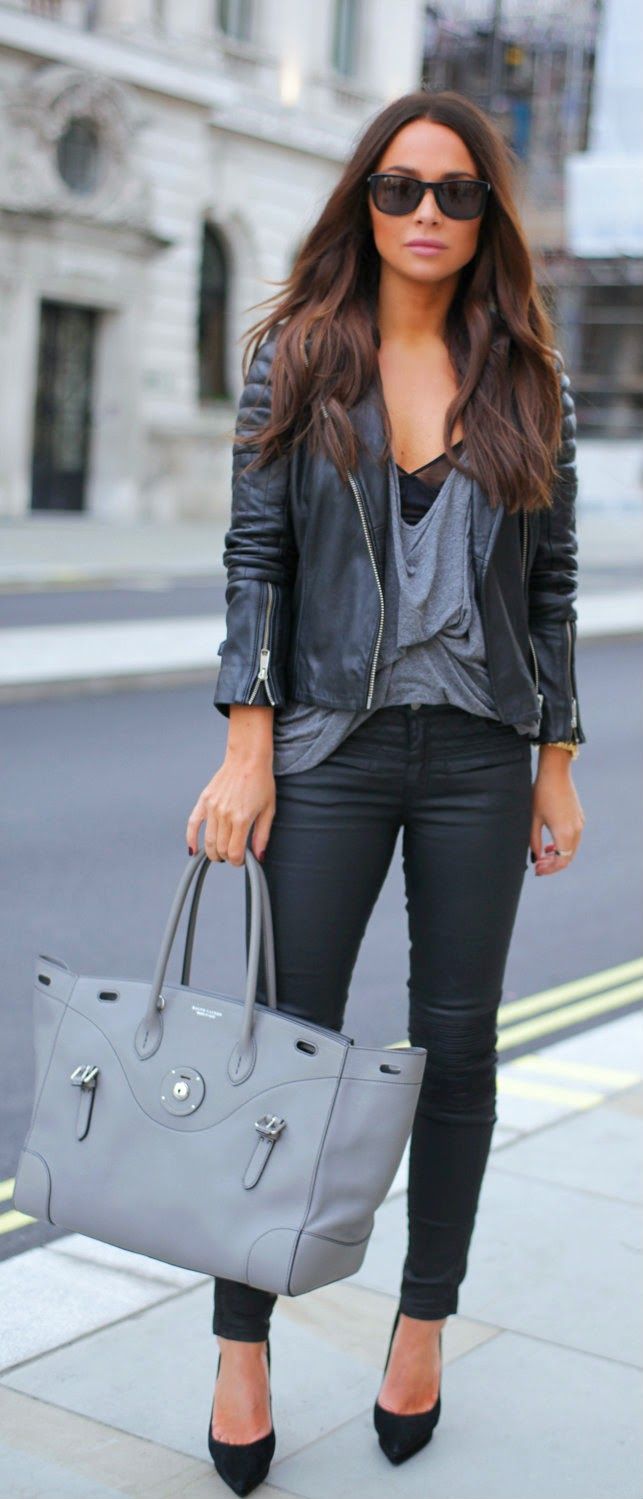 Style Know Hows: #street #style black leather