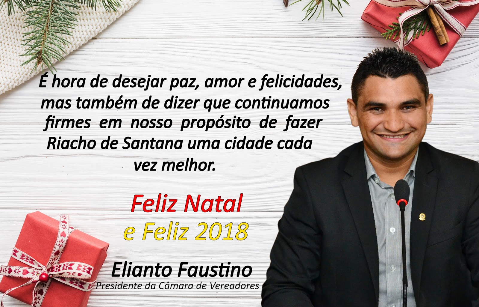 Mensagem de Natal e Ano Novo do Vereador Albenei Carvalho