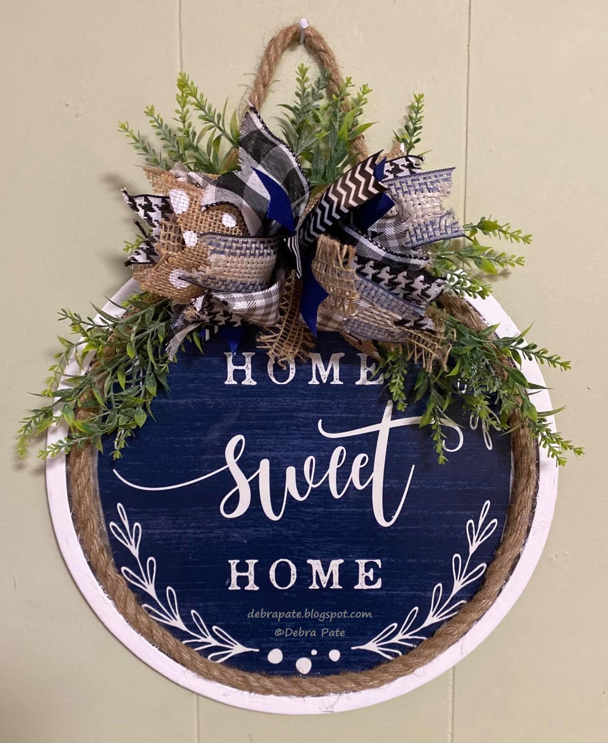 Fabulously Creative HOME SWEET HOME DIY Door Hanger Wall Hanger