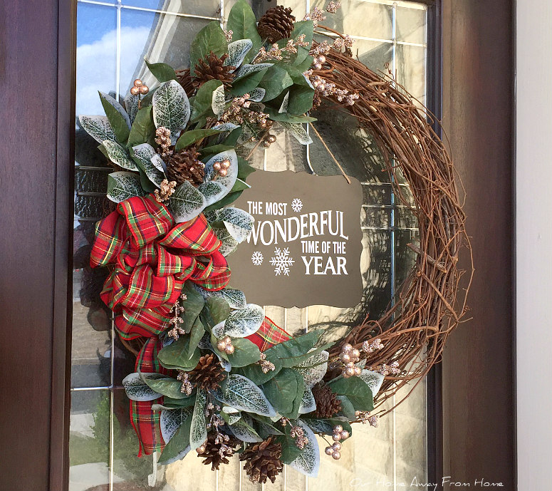 Wreaths door spring wreath front diy christmas decorating fresh homemade crafts floral decorations decor tree von looking flowers swags choose Our Home Away From Home: A HOMEMADE CHRISTMAS WREATH FOR THE FRONT DOOR