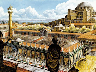 27 Δεκεμβρίου του 537 μ.Χ. τελούνται τα θυρανοίξια της Αγια-Σοφιάς, έργο των αρχιτεκτόνων Ανθεμίου και Ισιδώρου,