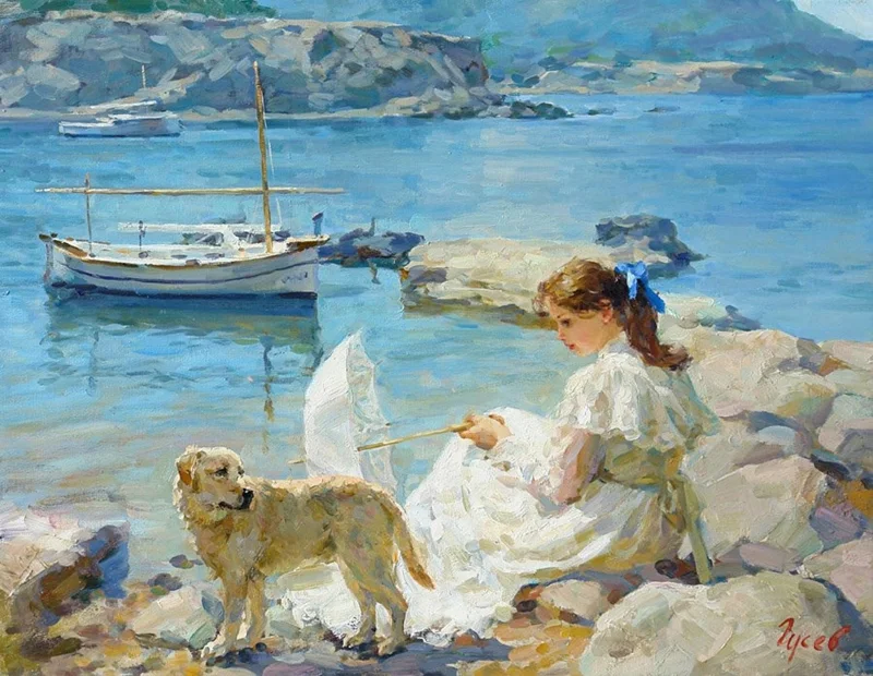 Vladimir Gusev 1957 | Russian Plein-air Figurative painter