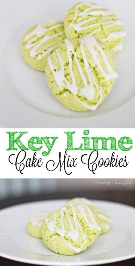 Key Lime Cake Mix Cookies with Icing Easy Food