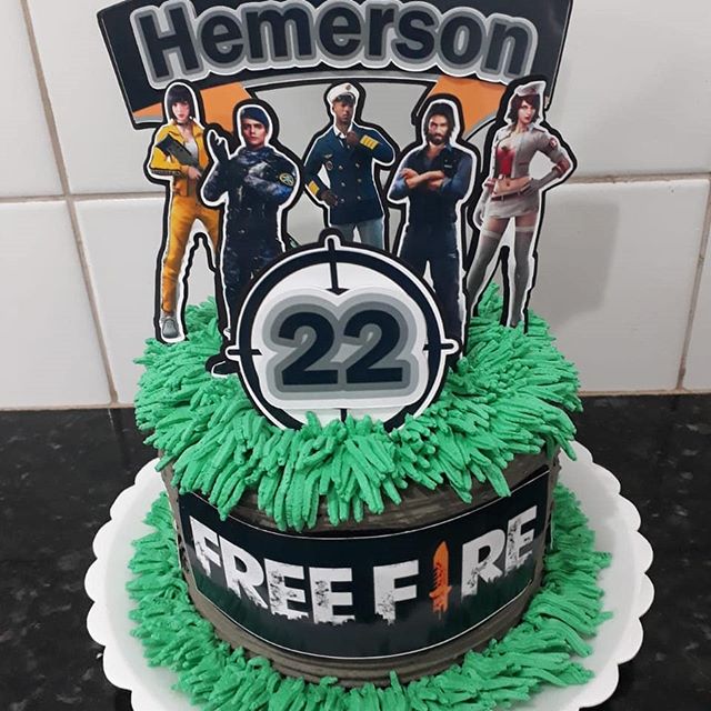 Topo de bolo personalizado free fire - Fazendo a Nossa Festa